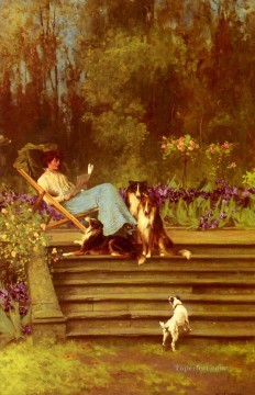 アーサー・ウォードル Painting - 仲間内でアーサー・ウォードル犬